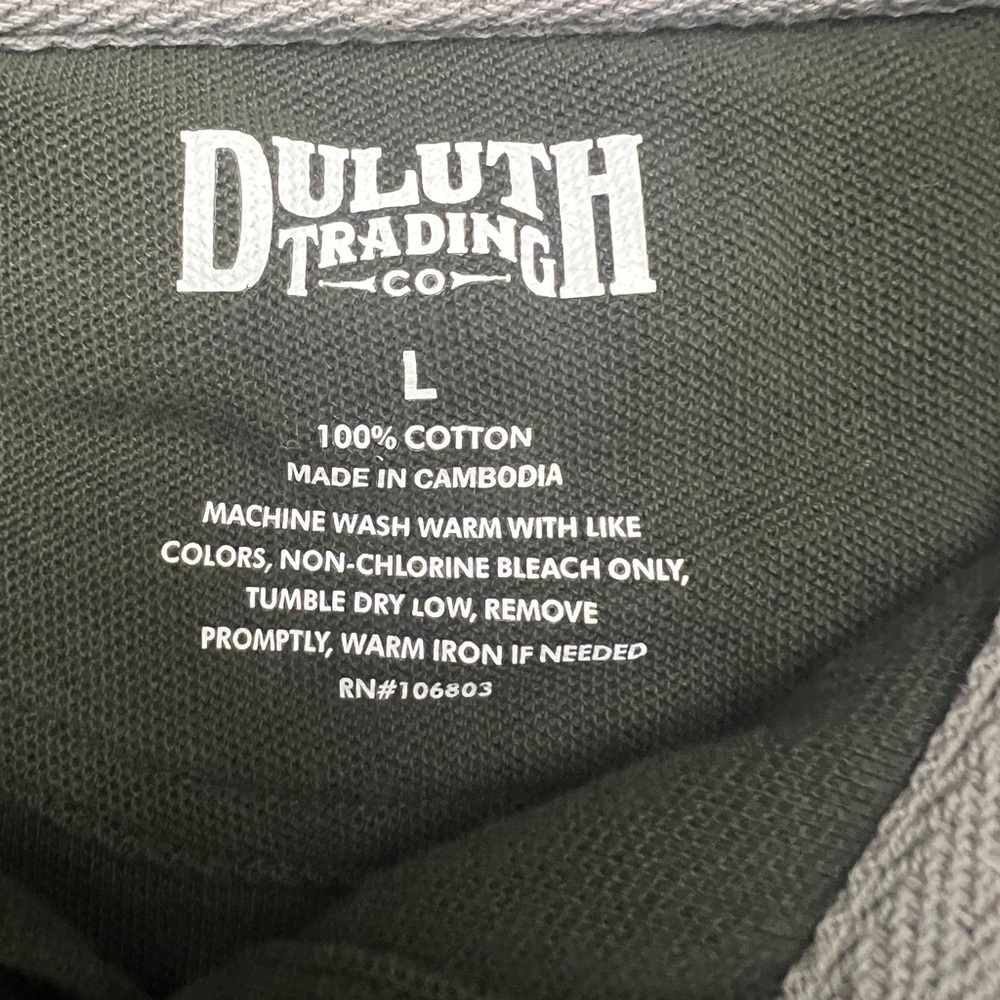 Duluth Trading Co long sleeve men’s pique polo - size L - forest green - Picture 3 of 7